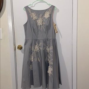 Sz. XL Tatyana Gray Cocktail Dress NWT